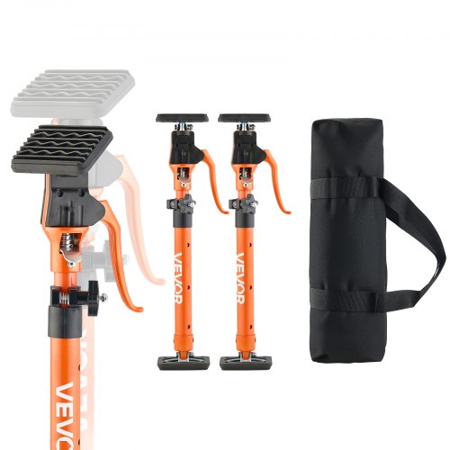 Skåpdomkraftsstöd, 2-pack, 48-75 cm teleskopisk snabbstödstång i stål, justerbart 3:e handssystem upp till 100 kg kapacitet för installation av skåp, lyft av gipsväggar, laststänger |  EU