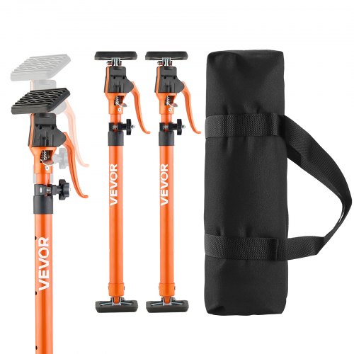 Cabinet Jack Support Pole, 2-Pack, 25.4-45.3 Inch Steel Telescopic Quick Support Rod, Adjustable 3rd Hand System up to 220 lbs Capacity for Installing Cabinets, Lifting Drywall, Cargo Bars