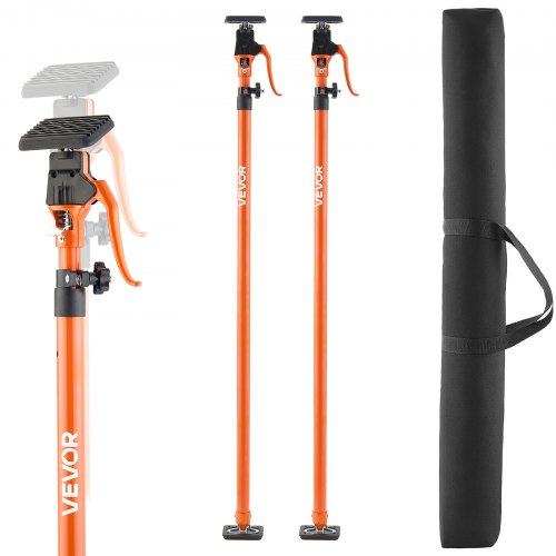 Cabinet Jack Support Pole, 2-Pack, 49.2-114.6 Inch Steel Telescopic Quick Support Rod, Adjustable 3rd Hand System up to 198 lbs Capacity for Installing Cabinets, Lifting Drywall, Cargo Bars