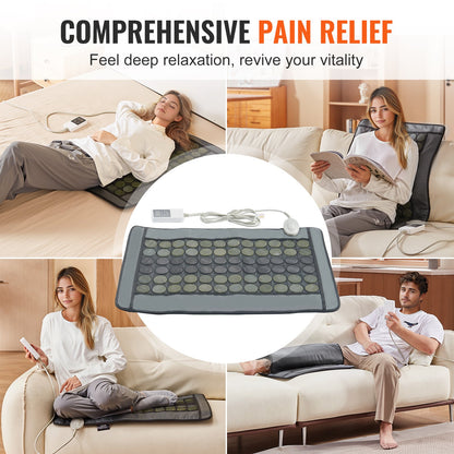 Far Infrared Heating Pad 48 Natural Jade &amp; 24 Tourmaline Stone Heating Pad