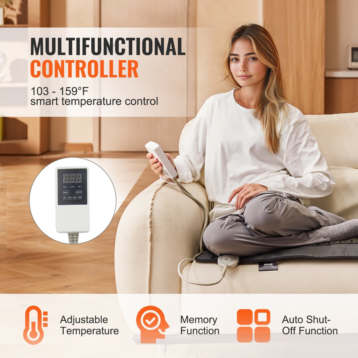 Far Infrared Heating Pad 108 Natural Jade 42 Tourmaline Stone Heating pad