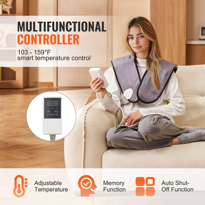 Far Infrared Heating Pad 54 Natural Jade &amp; 30 Tourmaline Stone Heating Pad