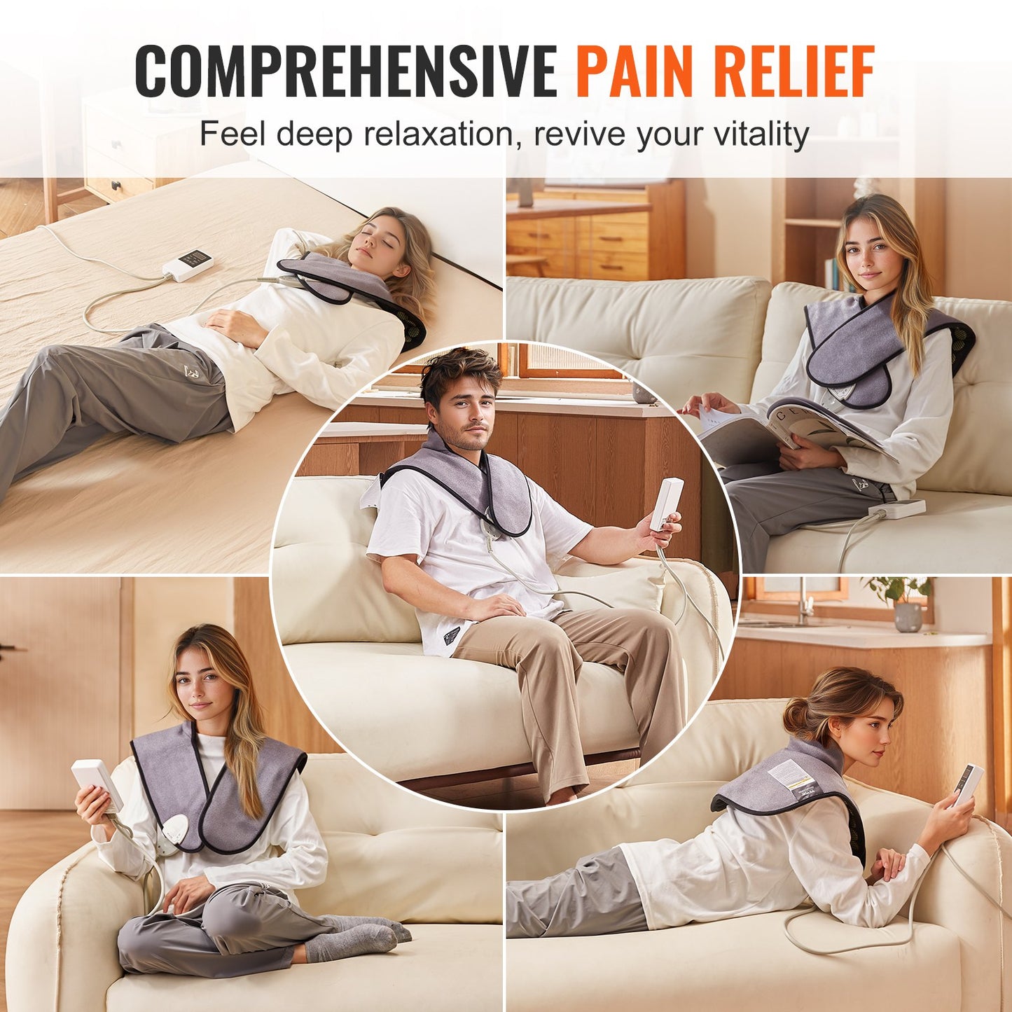 Far Infrared Heating Pad 54 Natural Jade &amp; 30 Tourmaline Stone Heating Pad