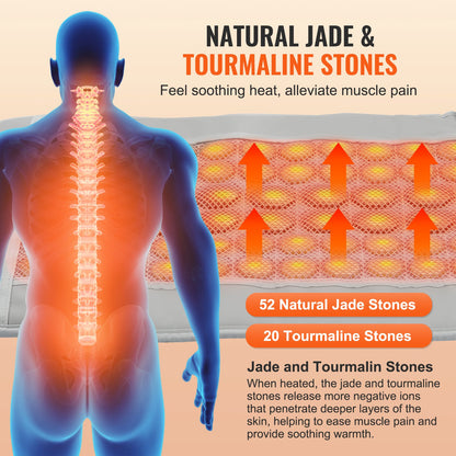 Far Infrared Heating Pad 52 Natural Jade &amp; 20 Tourmaline Stone Heating Pad