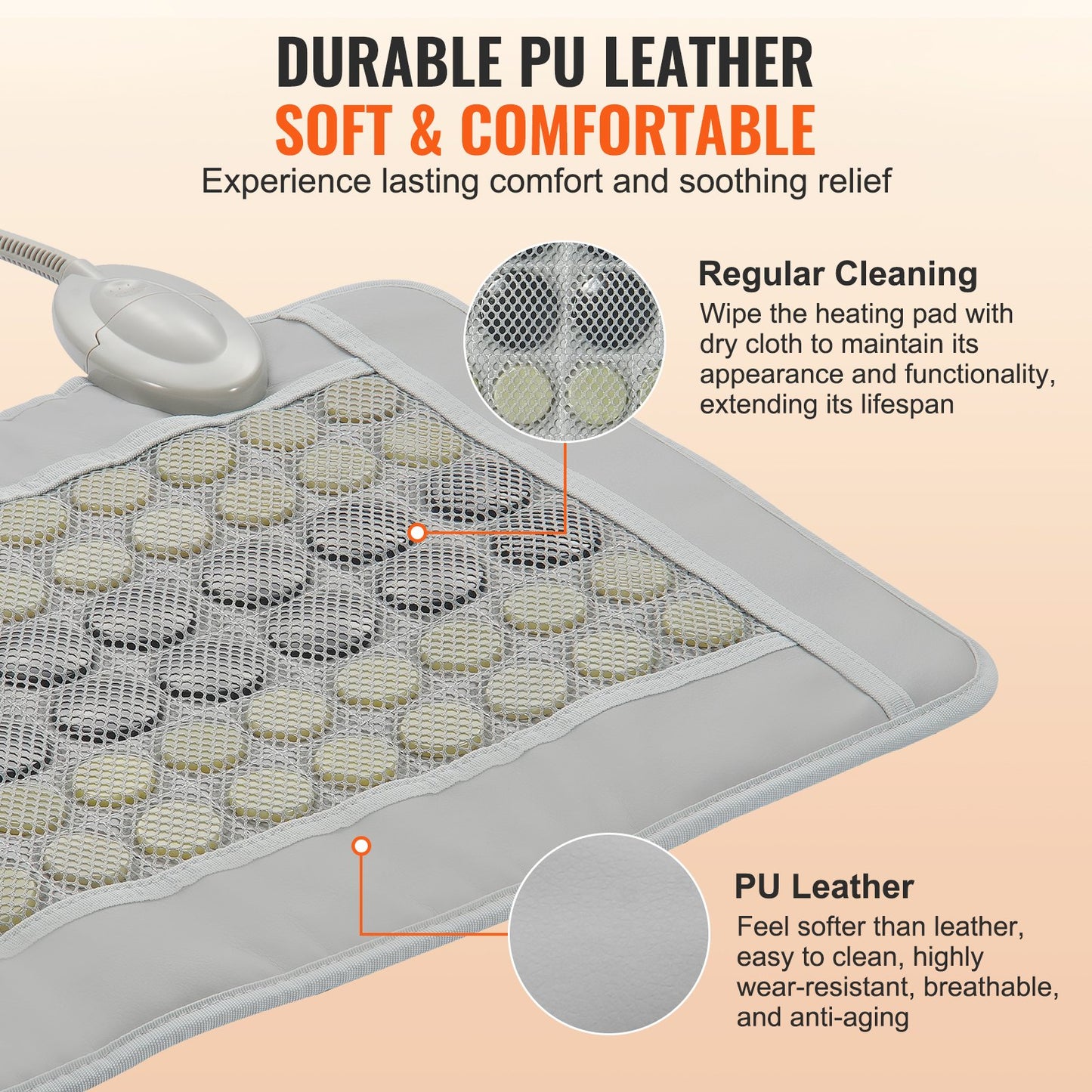 Far Infrared Heating Pad 52 Natural Jade &amp; 20 Tourmaline Stone Heating Pad