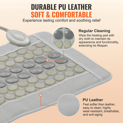 Far Infrared Heating Pad 52 Natural Jade &amp; 20 Tourmaline Stone Heating Pad