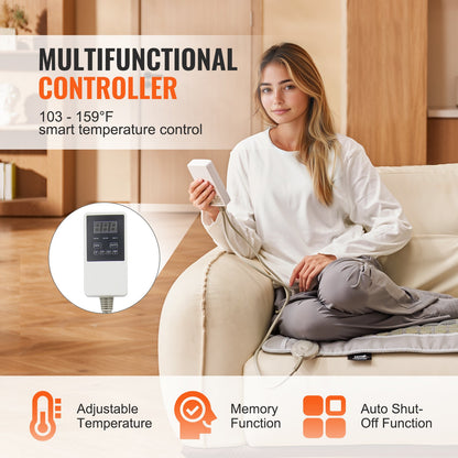 Far Infrared Heating Pad 52 Natural Jade &amp; 20 Tourmaline Stone Heating Pad