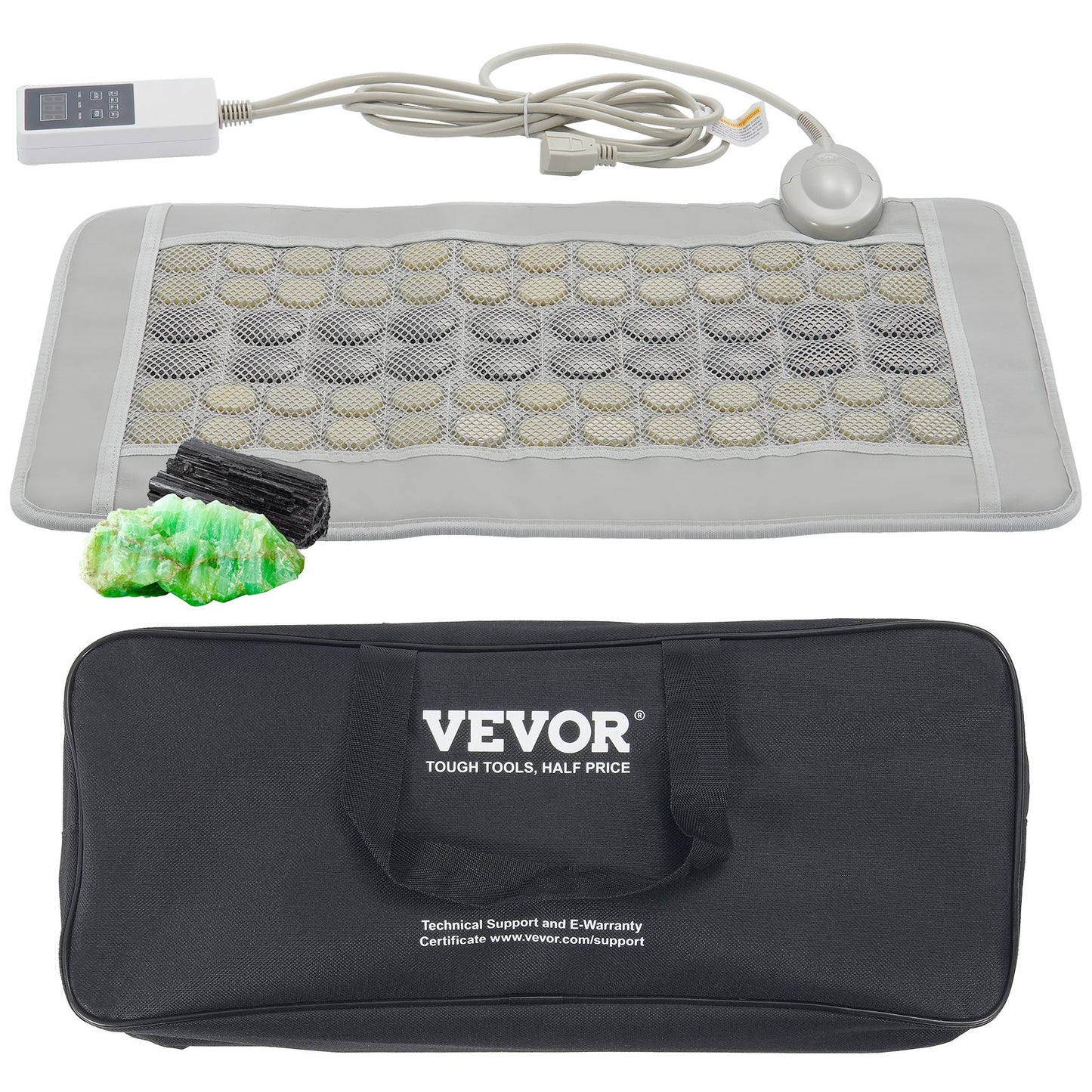 Far Infrared Heating Pad 52 Natural Jade &amp; 20 Tourmaline Stone Heating Pad