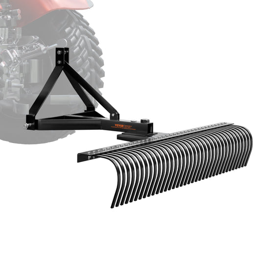 Bogsering bakom Dethatcher 72" 3-punkts Lawn Dethatcher Rake med tillbehör