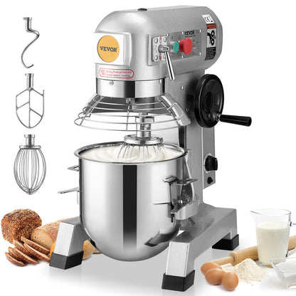 Commercial Food Mixer 18.7L 3-Speed Stand Dough Mixer 1100W for Restaurant