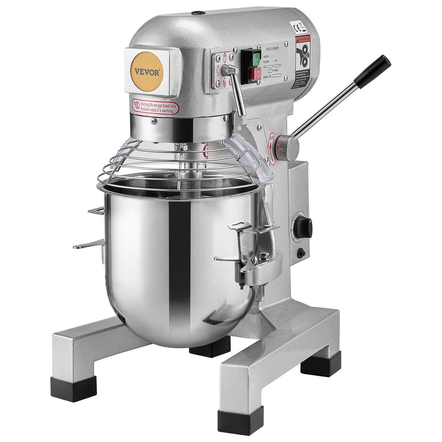 Commercial Food Mixer 18.7L 3-Speed Stand Dough Mixer 1100W for Restaurant