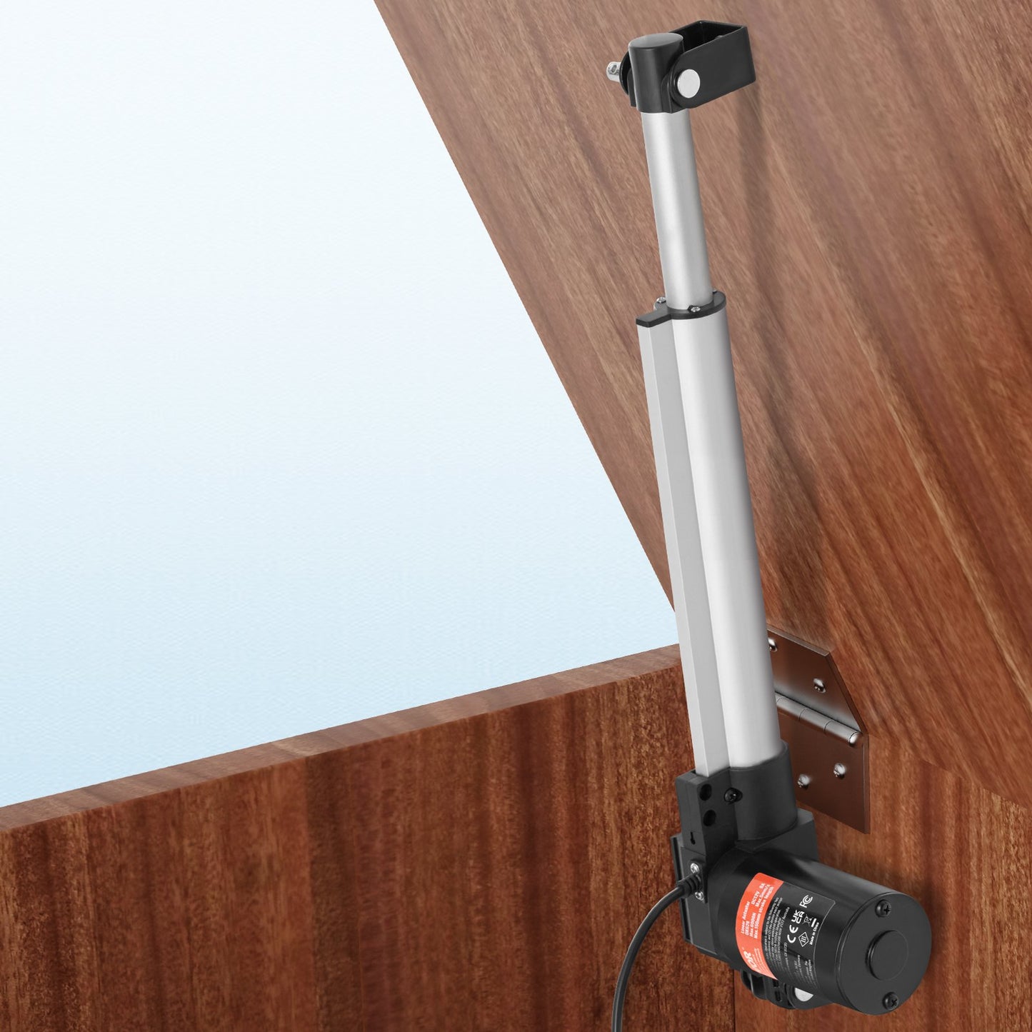 Linear Actuator 12V, 10 Inch Heavy Duty 1320lbs/6000N Linear Actuator, 0.19"/s Linear Motion Actuator with Mounting Bracket & IP44 Protection for Electric Door Industrial Machinery Vessels Cargo