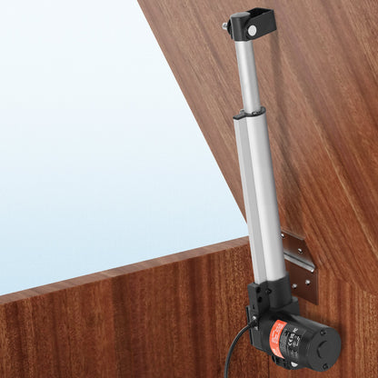 Linear Actuator 12V, 10 Inch Heavy Duty 1320lbs/6000N Linear Actuator, 0.19"/s Linear Motion Actuator with Mounting Bracket & IP44 Protection for Electric Door Industrial Machinery Vessels Cargo