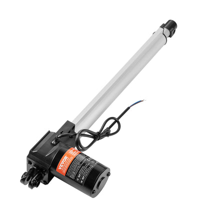 Linear Actuator 12V, 14 Inch Heavy Duty 1320lbs/6000N Linear Actuator, 0.19"/s Linear Motion Actuator with Mounting Bracket & IP44 Protection for Electric Door Industrial Machinery Vessels Cargo