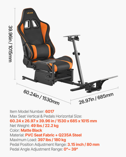 Racing Wheel Stand, Heavy-Duty Simulator Cockpit Steering Wheel Stand, Fit Logitech G25, G27, G29, G920, G923, Thrustmaster T300RS, TX F458, T500RS, T3PA-PRO (F1/GT) and CSR Pedals