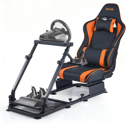 Racing Wheel Stand, Heavy-Duty Simulator Cockpit Steering Stand with Dual-Rail Dual-Arm, Fit Logitech G25,G27,G29,G920,G923, Thrustmaster T300RS,TX F458,T500RS,T3PA-PRO (F1/GT) and CSR Pedals