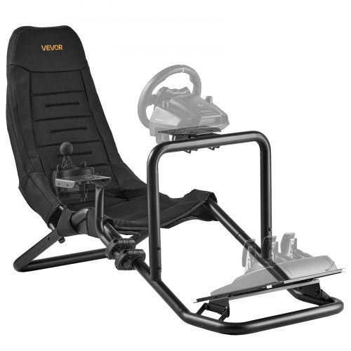 Racing Wheel Stand, Heavy-Duty Integrated Simulator Cockpit Steering Stand, Fit Logitech G25,G27,G29,G920,G923, Thrustmaster T300RS,TX F458,T500RS,T3PA-PRO (F1/GT) and CSR Pedals, Black