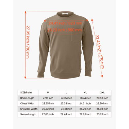 FR Skjortor, Flamskyddande Långärmade Kläder Lätt 7 oz Andningsbar Bomull, Herr Flamhämmande Arbetsskjorta med Förkrympbehandling och Ficka, För Svetsare, Elektriker, Grå L |  EU