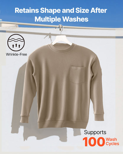 FR Shirts, Flame Resistant Long Sleeve Clothing Lightweight 7 oz Breathable Cotton, Men's Fire Retardant Work Shirt with Pre-shrink Treatment & Pocket, for Welders,Electricians,Gray L