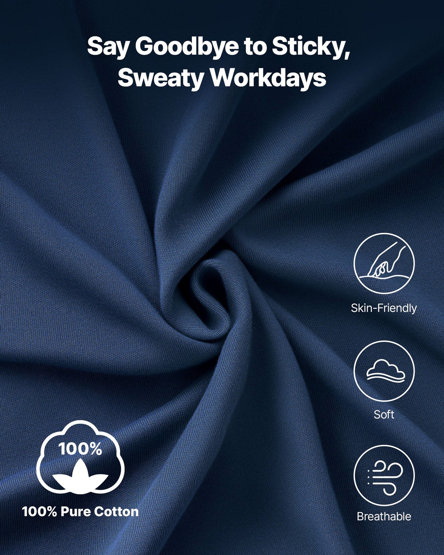 FR Shirts, Flame Resistant Long Sleeve Clothing Lightweight 7 oz Breathable Cotton, Men's Fire Retardant Work Shirt with Pre-shrink Treatment & Pocket, for Welders,Electricians,Navy Blue M