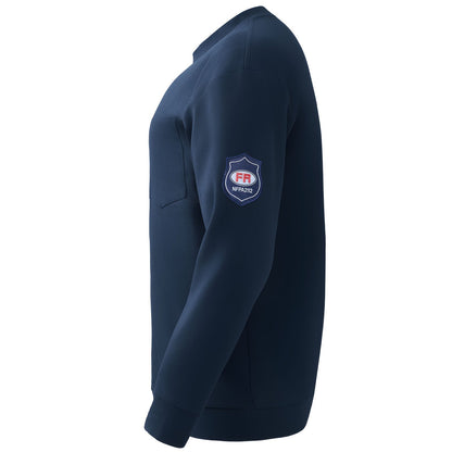 FR Shirts, Flame Resistant Long Sleeve Clothing Lightweight 7 oz Breathable Cotton, Men's Fire Retardant Work Shirt with Pre-shrink Treatment & Pocket, for Welders,Electricians,Navy Blue M