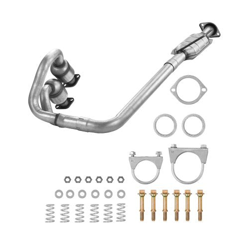 Catalytic Converter, 2 Pack, Compatible with 2004-2006 Jeep Wrangler 4.0L L6, Front, Rear, Replacement OE 645174, Stainless Steel Material High Flow Converter, for Exhaust Gas Purification