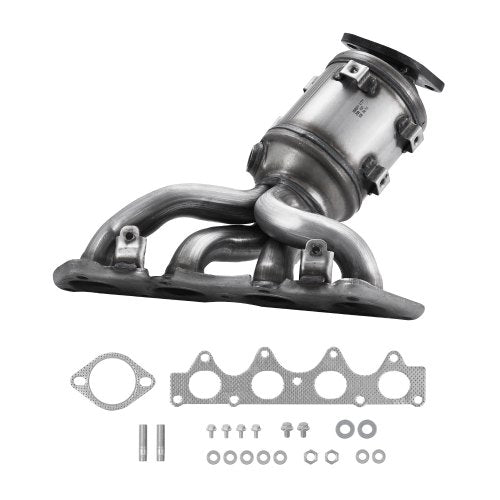 Catalytic Converter, Compatible with Kia Soul Rio/Hyundai Veloster Accent, 1.6L L4, Front, Replacement OE 674-891, 16680, Stainless Steel High Flow Converter, for Exhaust Gas Purification