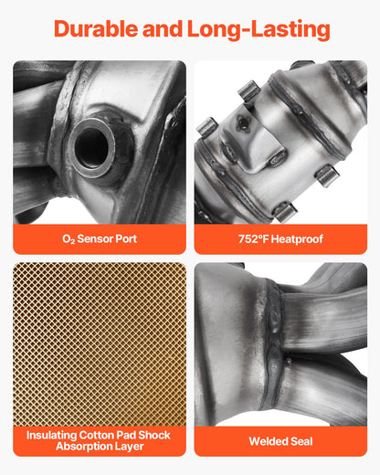 Catalytic Converter, Compatible with Kia Soul Rio/Hyundai Veloster Accent, 1.6L L4, Front, Replacement OE 674-891, 16680, Stainless Steel High Flow Converter, for Exhaust Gas Purification