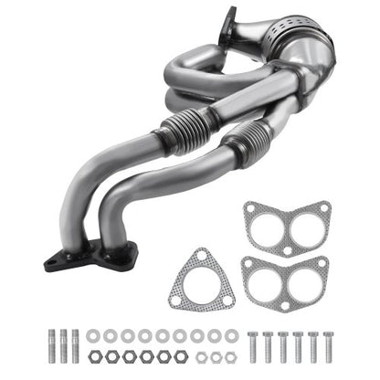 Catalytic Converter, Compatible with Subaru Forester Impreza Legacy Outback/ SAAB 9-2X, 2.5L H4, Front, Replacement OE 16564, Stainless Steel High Flow Converter, for Exhaust Gas Purification