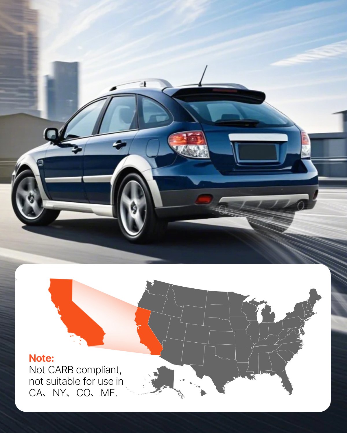 Catalytic Converter, Compatible with Subaru Forester Impreza Legacy Outback/ SAAB 9-2X, 2.5L H4, Front, Replacement OE 16564, Stainless Steel High Flow Converter, for Exhaust Gas Purification