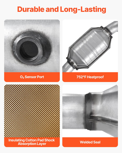Catalytic Converter, Compatible with Cadillac Escalade/Chevy Avalanche Silverado Suburban Tahoe/GMC Sierra Yukon, 4.3L V6, 4.8L/5.3L V8, Front, Left, Right, Replacement OE 15756278, 50366