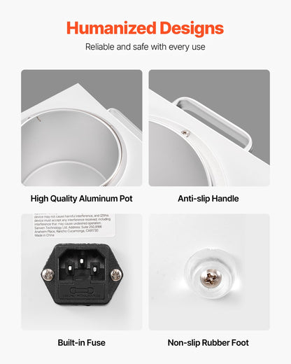 Single Pot Wax Warmer, 3000ML 300W Professional Wax Warmer for Hair Removal, 32 ℉ - 212℉ Adjustable Electric Waxing Heater with 100PCS Waxing Sticks for Home Use, Beauty Salon, Spa