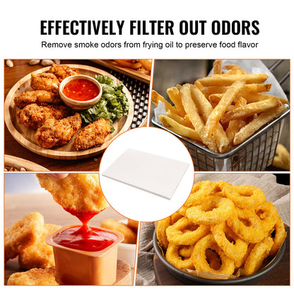 Fryer Filter Paper, 100 Sheets, 25.7" x 16.9", Replacement Fryer Filter Sheets for 55L Commercial Mobile Fryer Filter Machine, for Restaurant, Fast Food Shop, Carnival Concession Stand