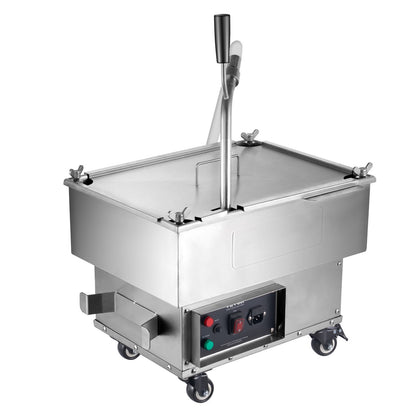 Mobilt fritösfilter, 18 L oljetankkapacitet, oljefiltreringssystem med 10 l/min oljefiltreringshastighet, mobilt frityroljefiltreringssystem med svängbara hjul, oljeslang för hamburgare i restaurangen