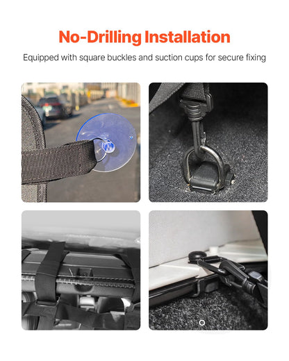 Dog Car Barrier, Mesh Cargo Pet Net for Jeep Wrangler JK 2007-2017 JL 20018-2024, Vehicle Pet Barrier Fits Behind Rear Seat Cargo Area, Scratch and Tear-Resistant Polyester Mesh, Easy to Install