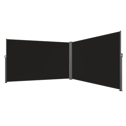 Black Retractable Patio Screen 236 inches in length Office Divider 71 inches in height Retractable Screen Partition Outdoor Retractable Gate Retractable Fence Outdoor Screens for Patio Privacy