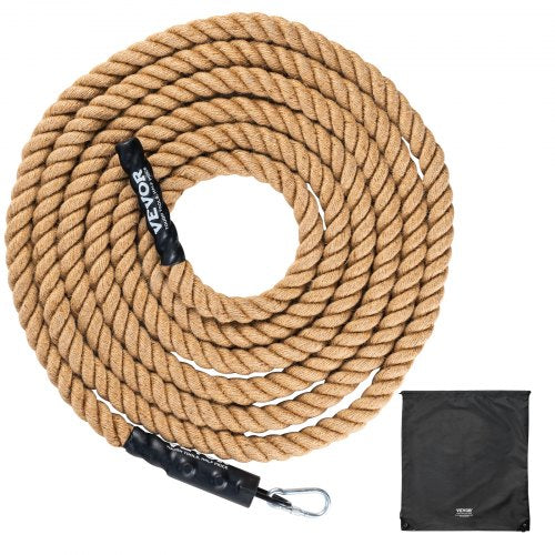 Gym Climbing Rope, 1.5" Diameter 20 ft Length Gym Fitness Training Rope, Gym Exercise Workout Rope for Adults, Climbing Rope for Fitness and Strength Training, Climbing Exercise, Home Workout