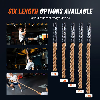 1,5"x25FT Gym klätterrep Fitness Styrketräningsrep Hemträning