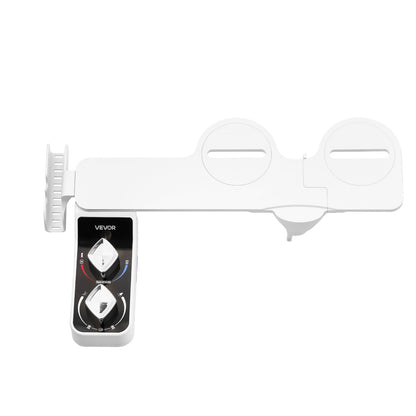 Bidet Attachment for Toilet, Hot & Cold Non-Electric Water Sprayer - Dual Retractable Nozzles, Adjustable Water Pressure, 0.3’’ Ultra Thin Bidet Toilet Seat Attachment for Rear and Feminine Wash