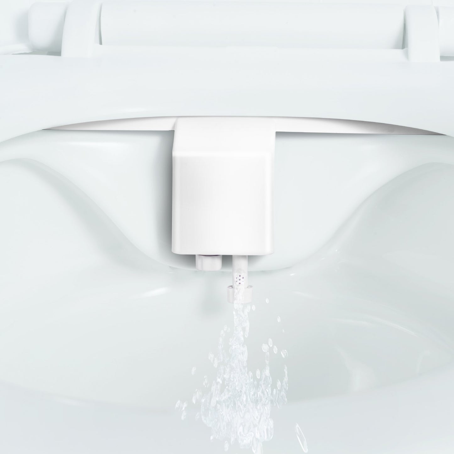 Bidet Attachment for Toilet, Self-Cleaning Bidet Toilet Seat Attachment - Dual Retractable Nozzles, Adjustable Water Pressure, Easily Installed Cold Water Sprayer for Rear Feminine Wash, White