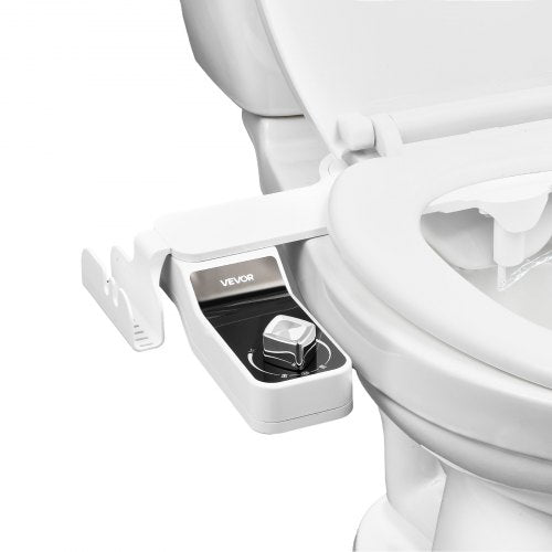 Bidet accessory for toilet 0.3" thin dual nozzles adjustable pressure