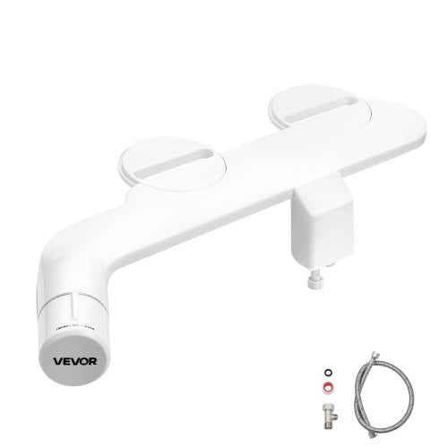 Toilet Bidet Accessories Dual Nozzles Adjustable Pressure Non-Electric