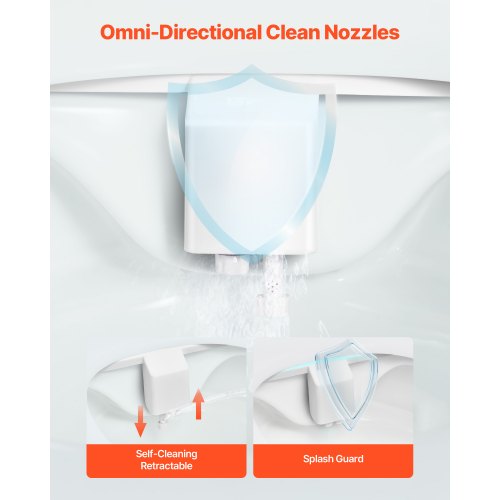 Bidétillbehör för toalett Självrengörande dubbla munstycken Justerbart tryck