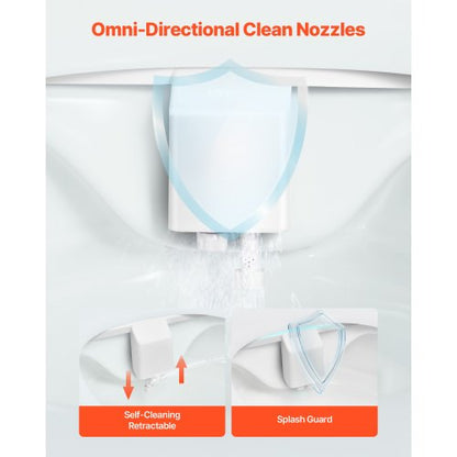 Bidétillbehör för toalett Självrengörande dubbla munstycken Justerbart tryck