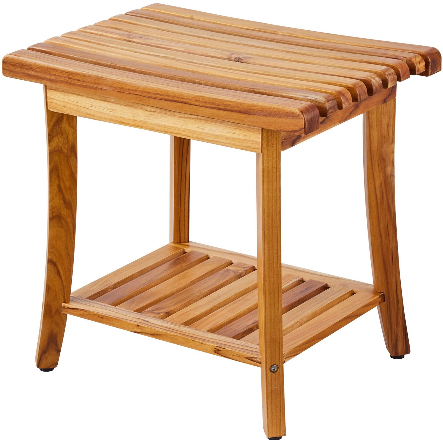 Teak shower bench 20 x 14.3 x 17.9 wooden shower stool chair for bathroom