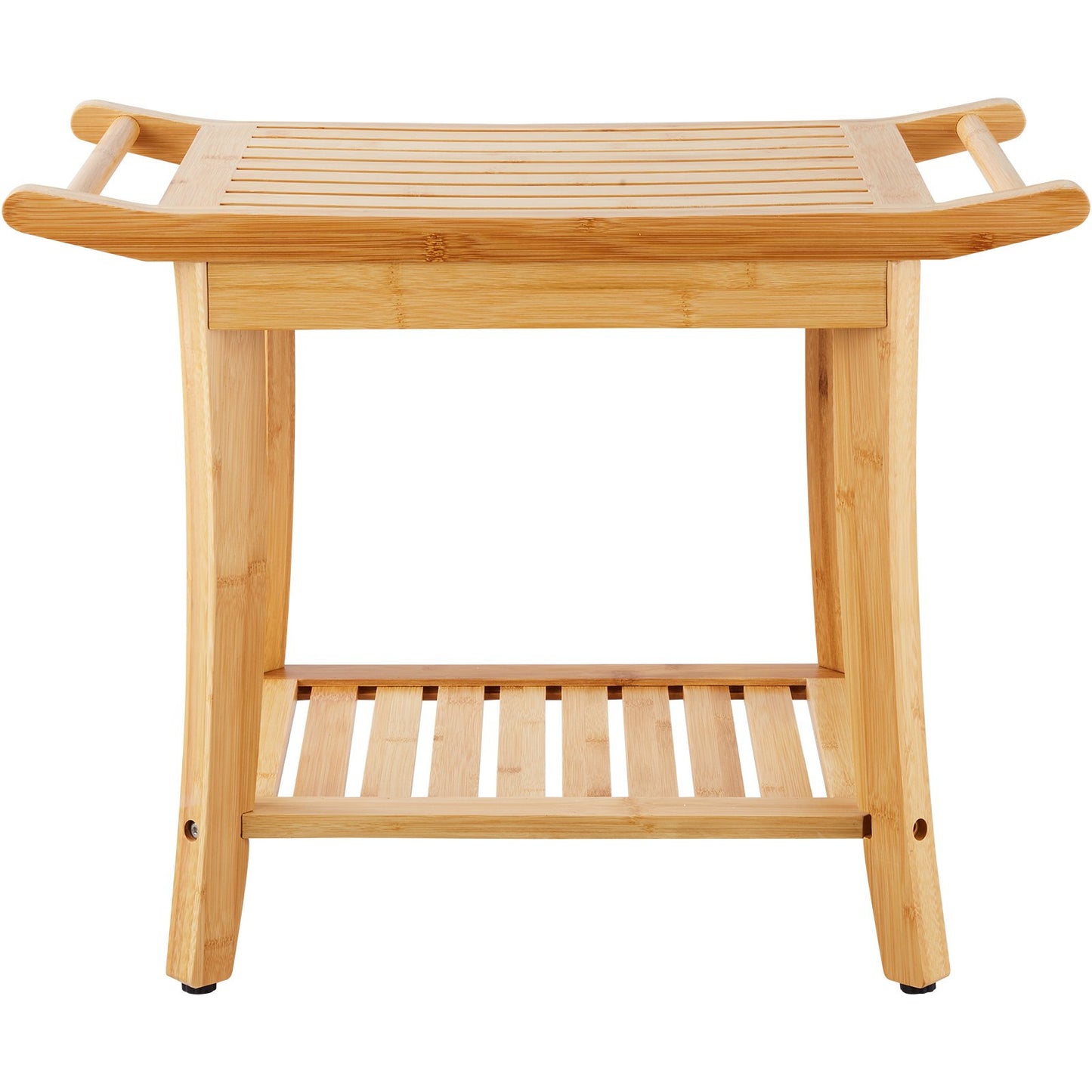 Bamboo shower bench 24 x 13.8 x 18.9 in shower stool chair for bathroom