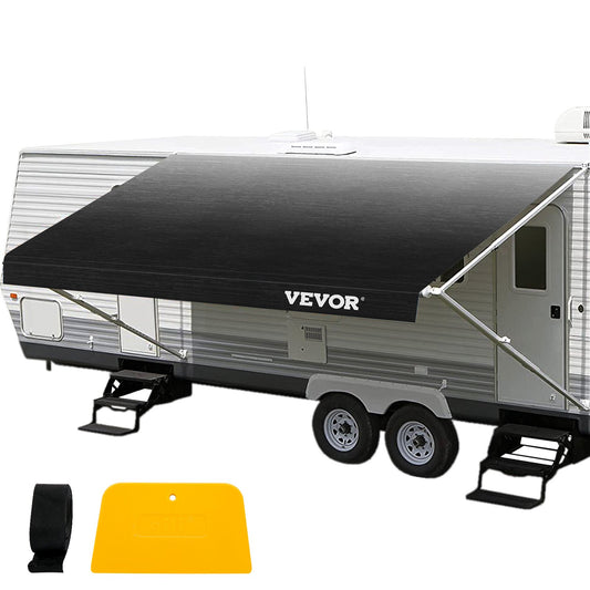 RV Markistyg RV Camper Trailer Ersättningstyg 18 ft Charcoal Fade