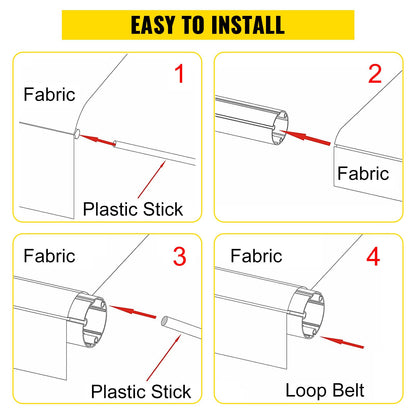 RV Awning 18\' Camper Awning Fabric, Trailer Awning Canopy Patio Camping Car Awning, Durable 15oz Vinyl Roller Tube for RV, Van, SUV, Patio Awning Replacement Ocean Blue Fade