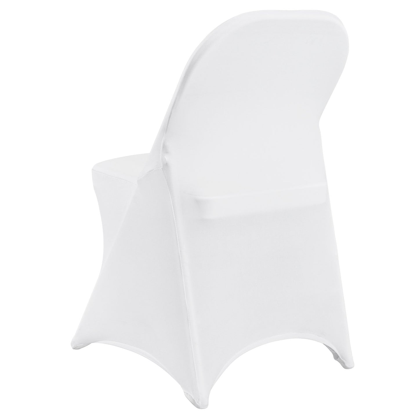 White Stretch Spandex Chair Covers - 30 Pcs, Foldable Kitchen Chair Covers, Universal Washable Slipcover Protector, Removable Chair Covers, for Wedding Party Dining Banquet Events