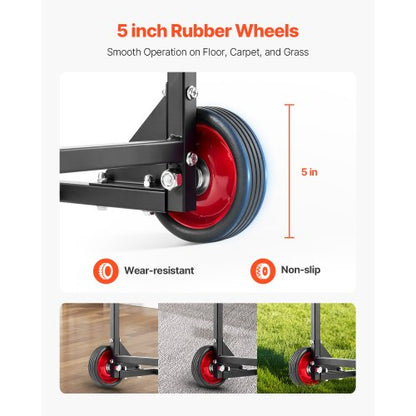 Klappbarer Stuhlwagen für 10 Stühle mit 100 kg Schiebestuhlwagen | EU